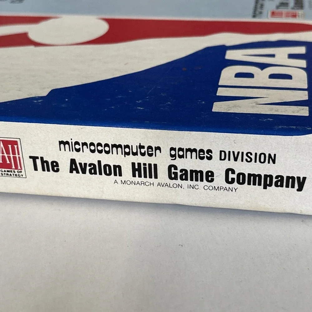 Commodore 64/128 NBA Basketball Game Disk Untested With Box And Disk Avalon Hill